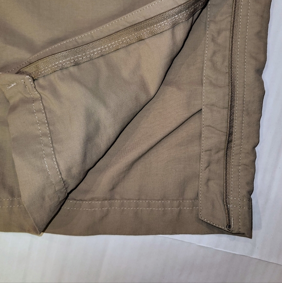 North Face Cargo Pants Mens Large Khaki Belted Nylon Zip Off Convertible Logo - Picture 6 of 12